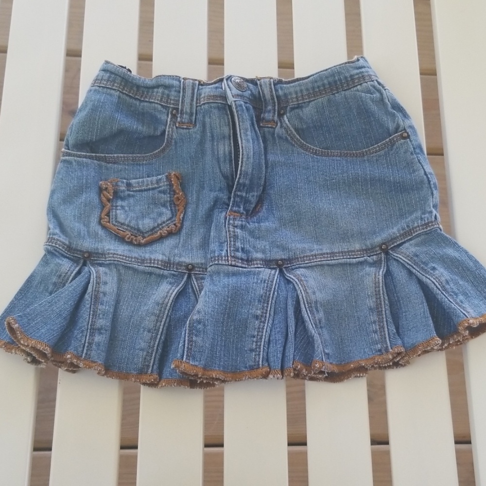 Jean skirt with shorts